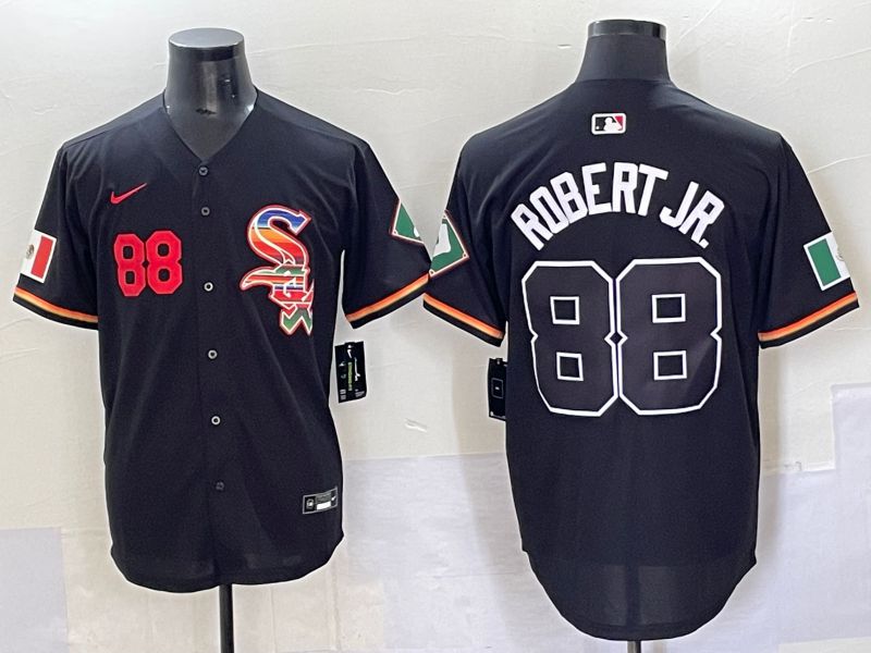 Men 2025 Chicago White Sox #88 Robert jr Black Game Nike MLB Jersey style 7092